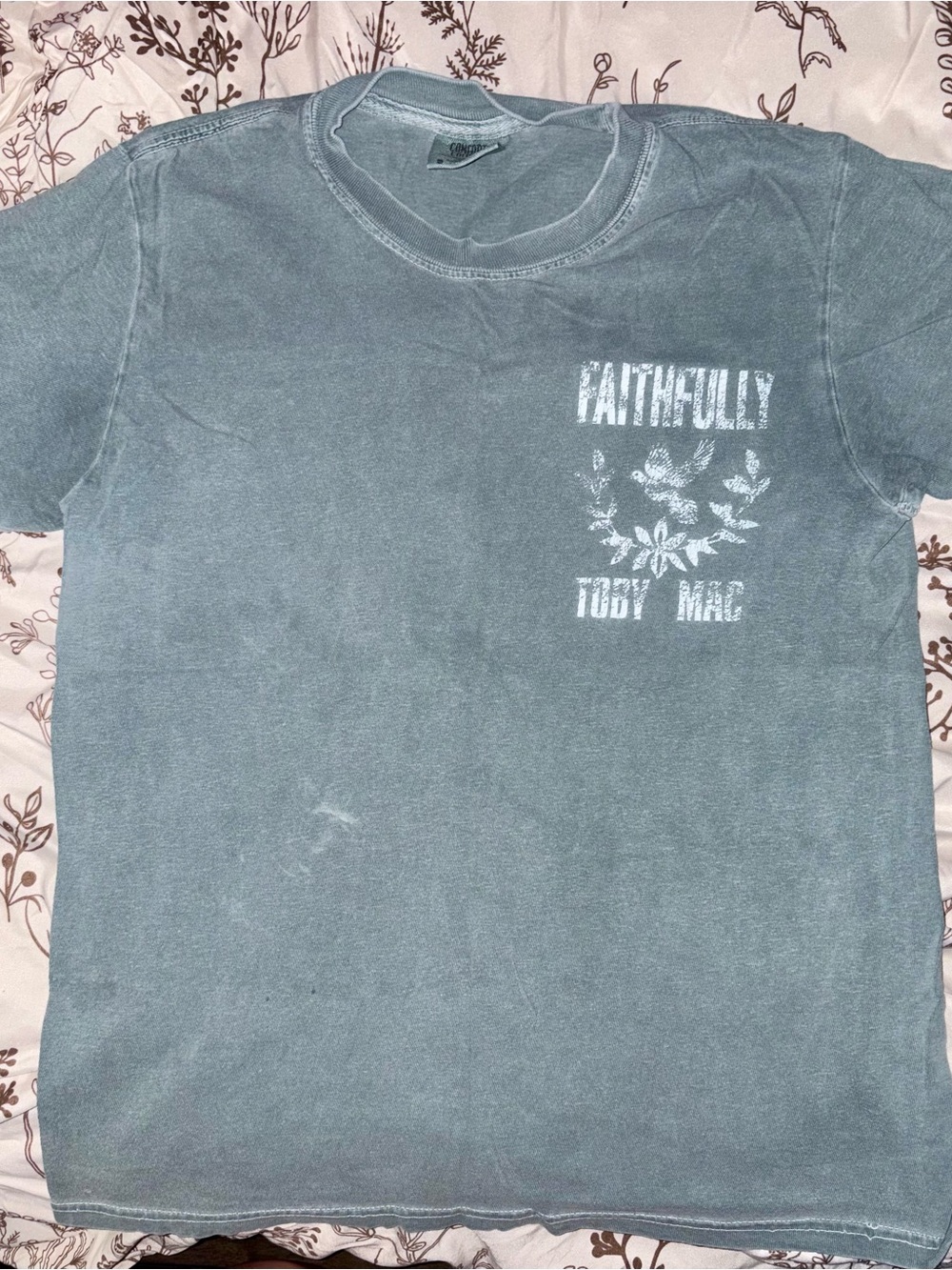 Comfort Colors Teal-Fade 'Faithfully' Short Sleeve Tee